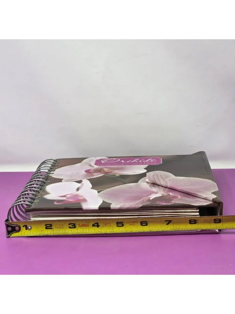 Orchids Greeting Card Book Spiral Organizer w/19 Cards & Envelopes BizzyBee 2005